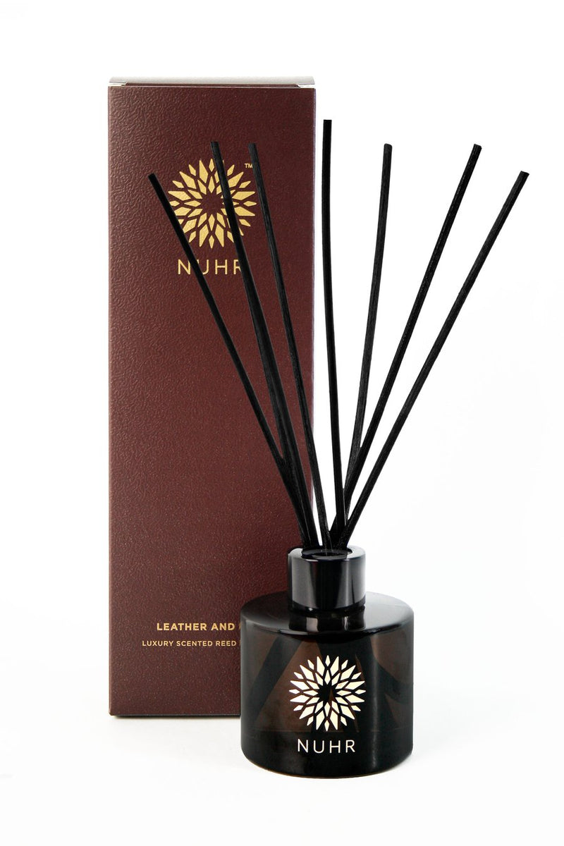 Nuhr Home - Reed Diffuser - Leather and Oud – Salam Occasions